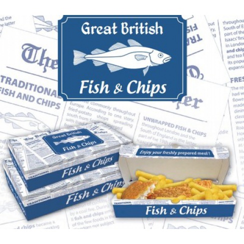 5" Fish and Chips box x 100