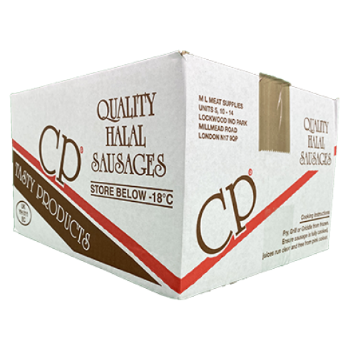 CP Tasty Products Halal Beef Sausage 4's  x 40  4.54kg