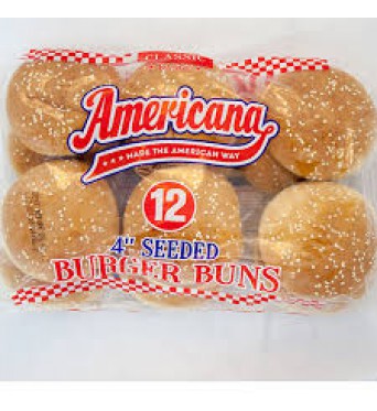 American style small burger bun 4 inch approx sliced x 48