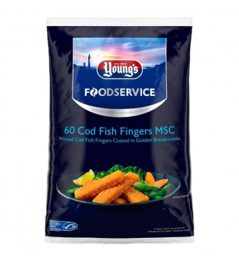 Young real cod fish finger x 60 25g