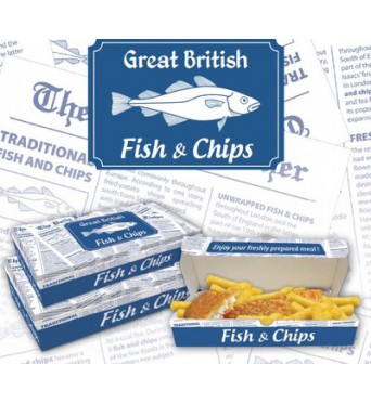 12" Fish and chip box x 100