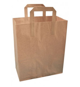 Paper kraft bags with handle x 100