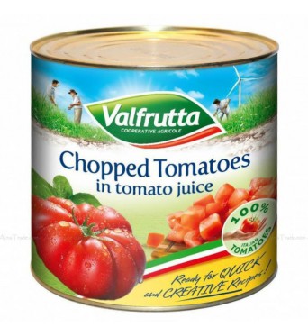 Valfrutta chopped Tomatoes x6 tins